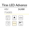2.2 TIRA LED ADVANCE 48V 14,4W 3000K IP20 BLUELed 716005 efecto hover 1 Solmad