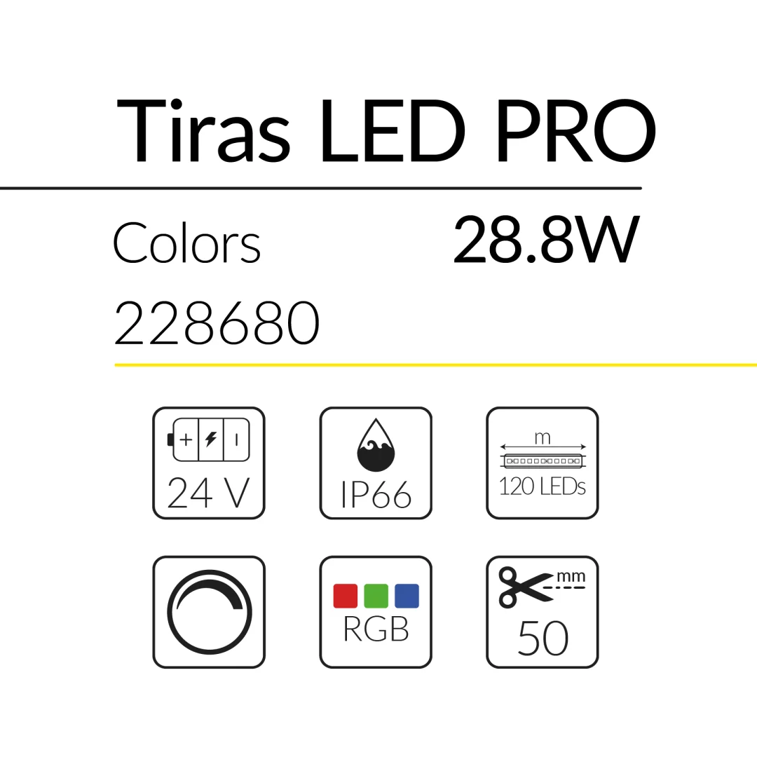 2.2 TIRA LED PRO COLORS 28,8W 24V RGB IP67 BLUELed 228680 efecto hover 1 Solmad