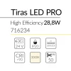 2.2 TIRA LED PRO HIGH EFFICIENCY 28,8W 24V 3000K IP20 BLUELed 716234 efecto hover Solmad