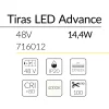 3.2 TIRA LED ADVANCE 48V 14,4W 4000K IP20 BLUELed 716012 efecto hover 1 Solmad