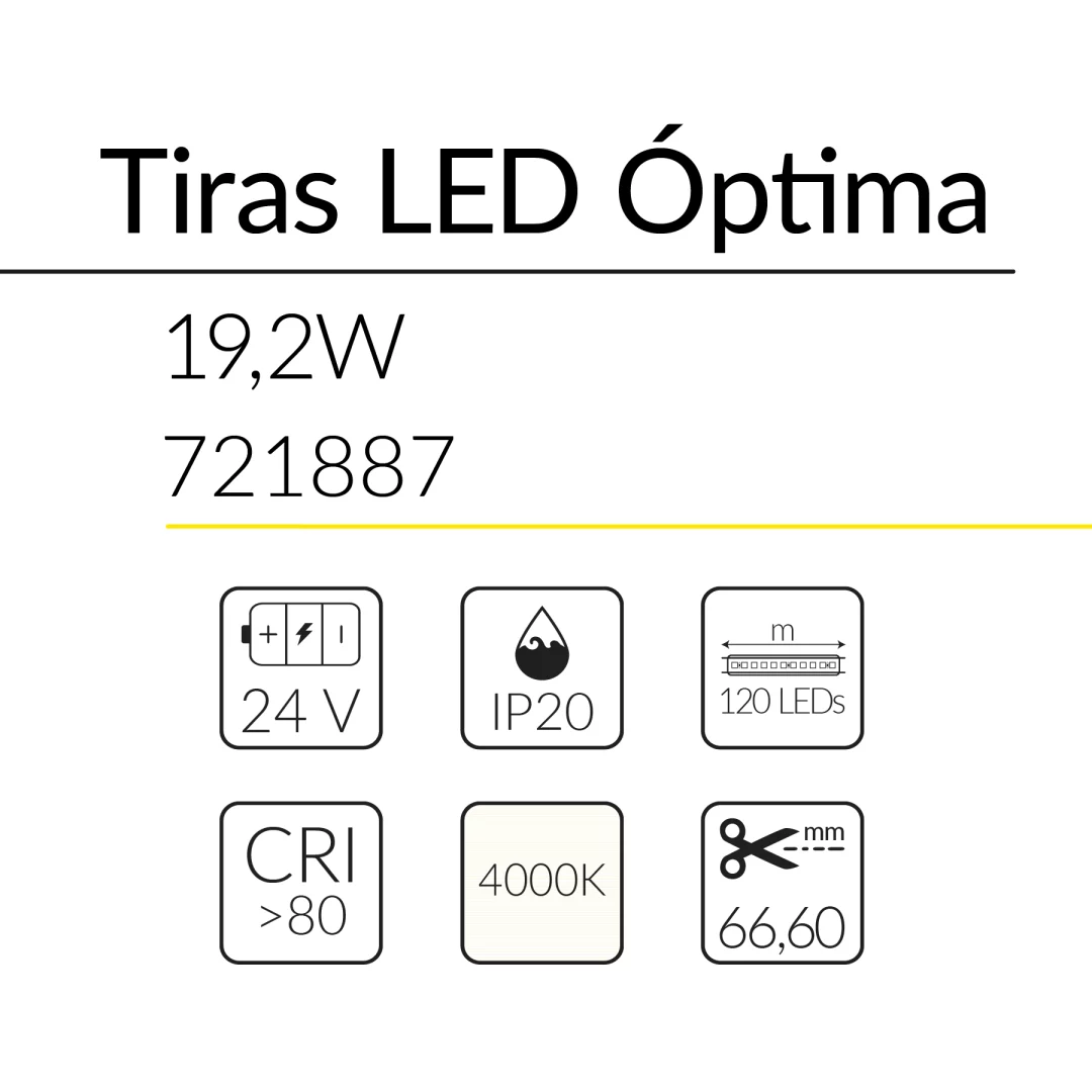 3.2 TIRA LED OPTIMA 19,2W 24V 4000K IP20 BLUELed 721887 efecto hover 1 Solmad