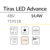 4.2 TIRA LED ADVANCE 48V 14,4W 2700K IP67 BLUELed 719518 efecto hover 1 Solmad
