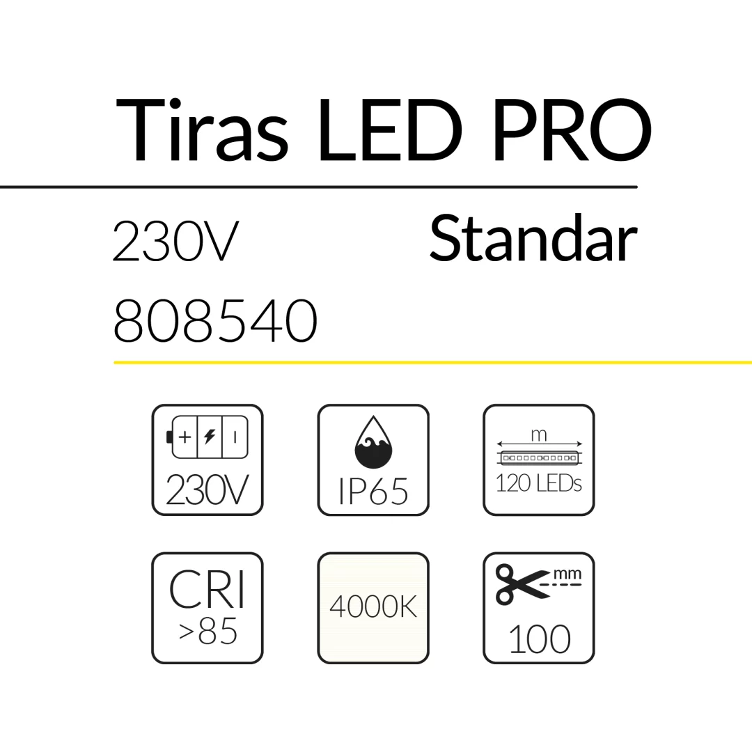 4.2 TIRA LED PRO 230V STANDARD 15W 4000K IP65 BLUELed 808540 efecto hover 1 Solmad