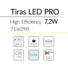 4.2 TIRA LED PRO HIGH EFFICIENCY 7,2W 24V 6500K IP20 BLUELed 716098 efecto hover Solmad