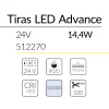 5.2 TIRA LED ADVANCE 24V 14,4W 10.000K IP20 BLUELed 512270 efecto hover 1 Solmad