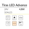 6.2 TIRA LED ADVANCE 24V 4,8W 2300K IP67 BLUELed 504623 efecto hover 1 Solmad