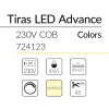 6.2 TIRA LED ADVANCE COB 230V 15W YELLOW IP65 BLUELed 724123 efecto hover Solmad