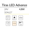 7.2 TIRA LED ADVANCE 24V 4,8W 2700K IP67 BLUELed 504627 efecto hover 1 Solmad