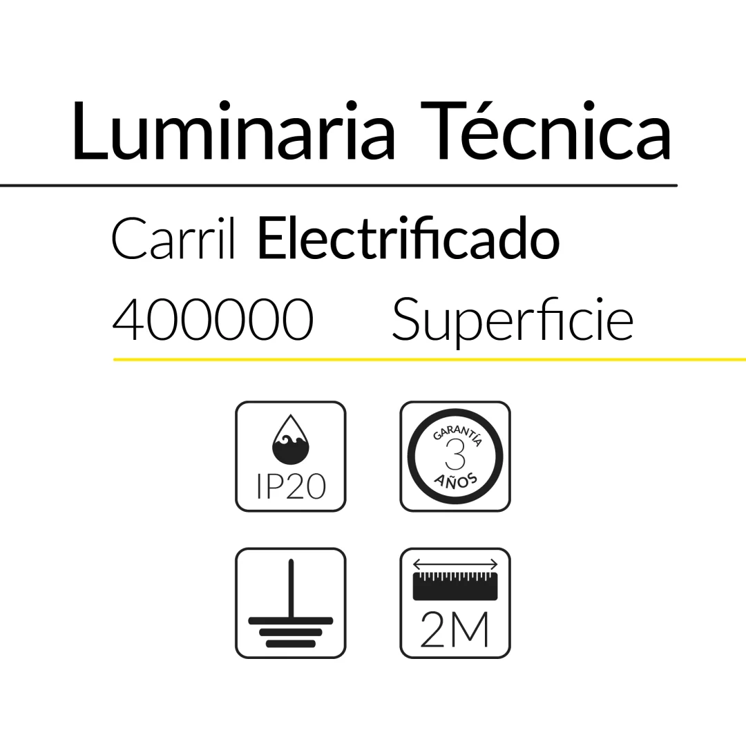 1.2 CARRIL ELECTRIFICADO 2M TRIFASICO NEGRO BLUELed 400000 efecto hover Solmad