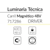 1.2 DRIVER CARRIL MAGNETICO 48V 100W NEGRO BLUELed 717286 efecto hover