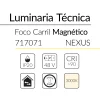 1.2 FOCO CARRIL MAGN&Eacute;TICO 48V NEXUS 9W 3000K NEGRO BLUELed 717071 efecto hover Solmad