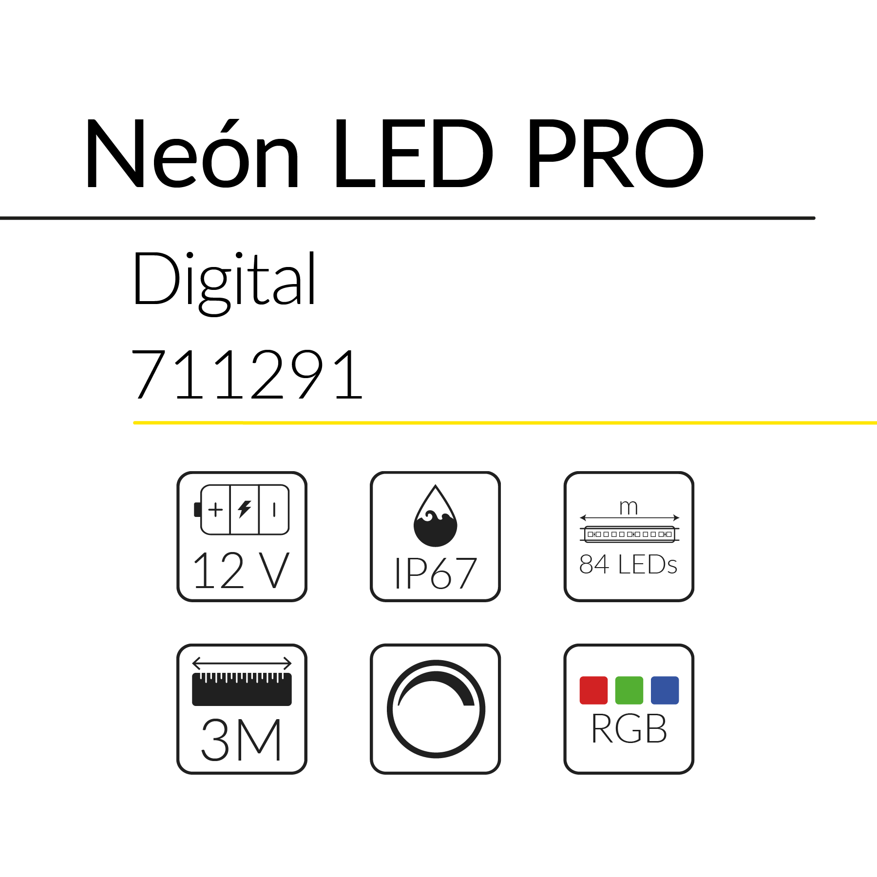 1.2 NEON LED PRO DIGITAL 18W 12V P.P. RGB IC1903 SIDE BEND BLUELed 711291 efecto hover 1 Solmad