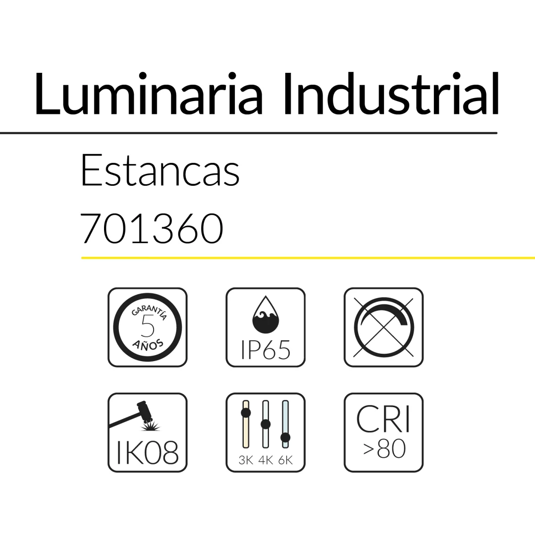 1.2 PANTALLA ESTANCA 1X1200mm BLUELed 701360 efecto hover Solmad