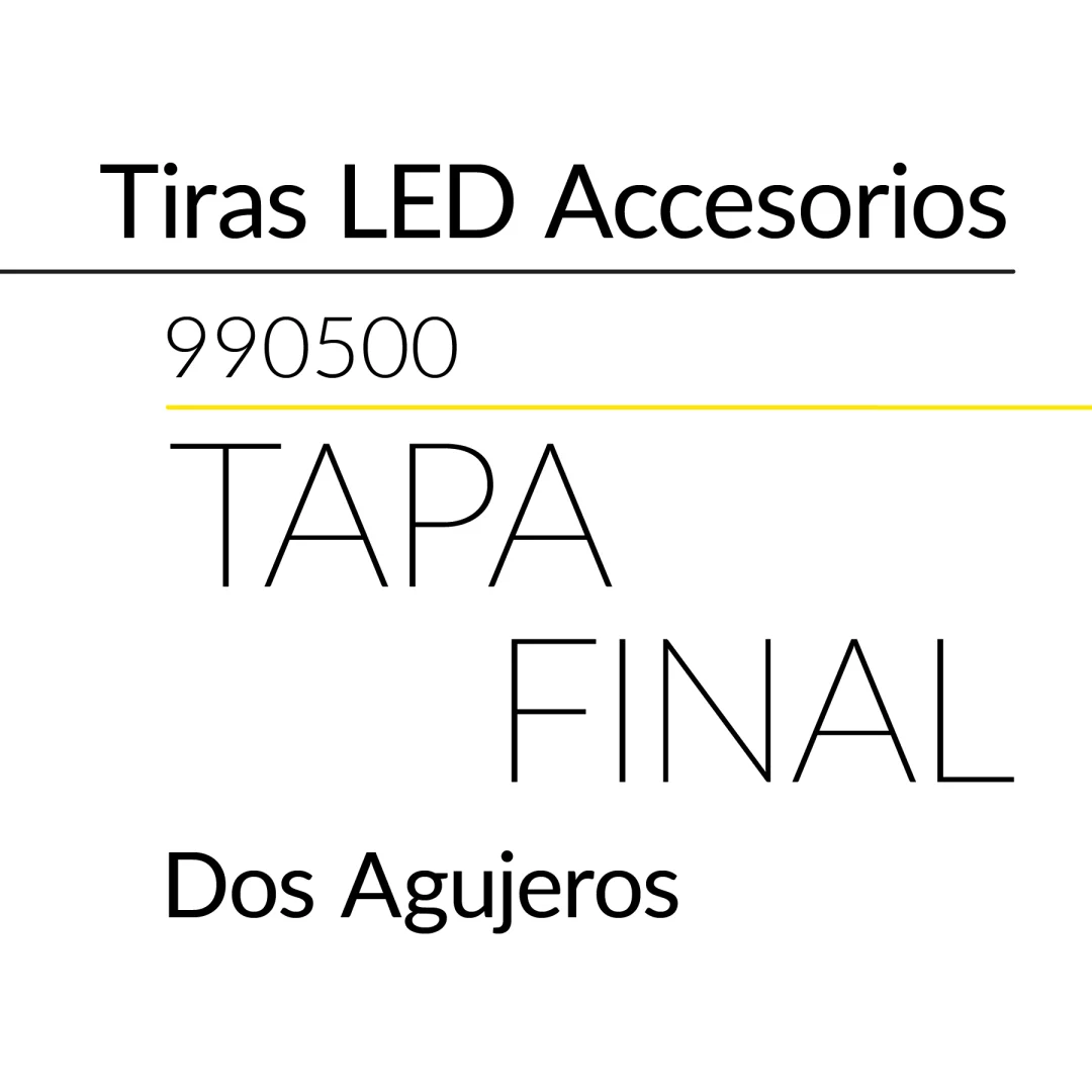 1.2 TAPA FINAL 2 AGUJEROS TIRA 8mm 2 8 BLUELed 990500 efecto hover Solmad