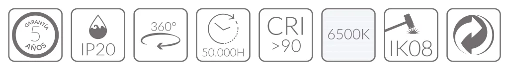 12 FOCO DE CARRIL PRO FUJI PESCADERIA 30W 36D NEGRO BLUELed 730643 Iconos Solmad