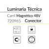2.2 CONECTOR DE RED CARRIL MAGN&Eacute;TICO 48V WOVEN TRACK NEGRO BLUELed 720965 efecto hover Solmad