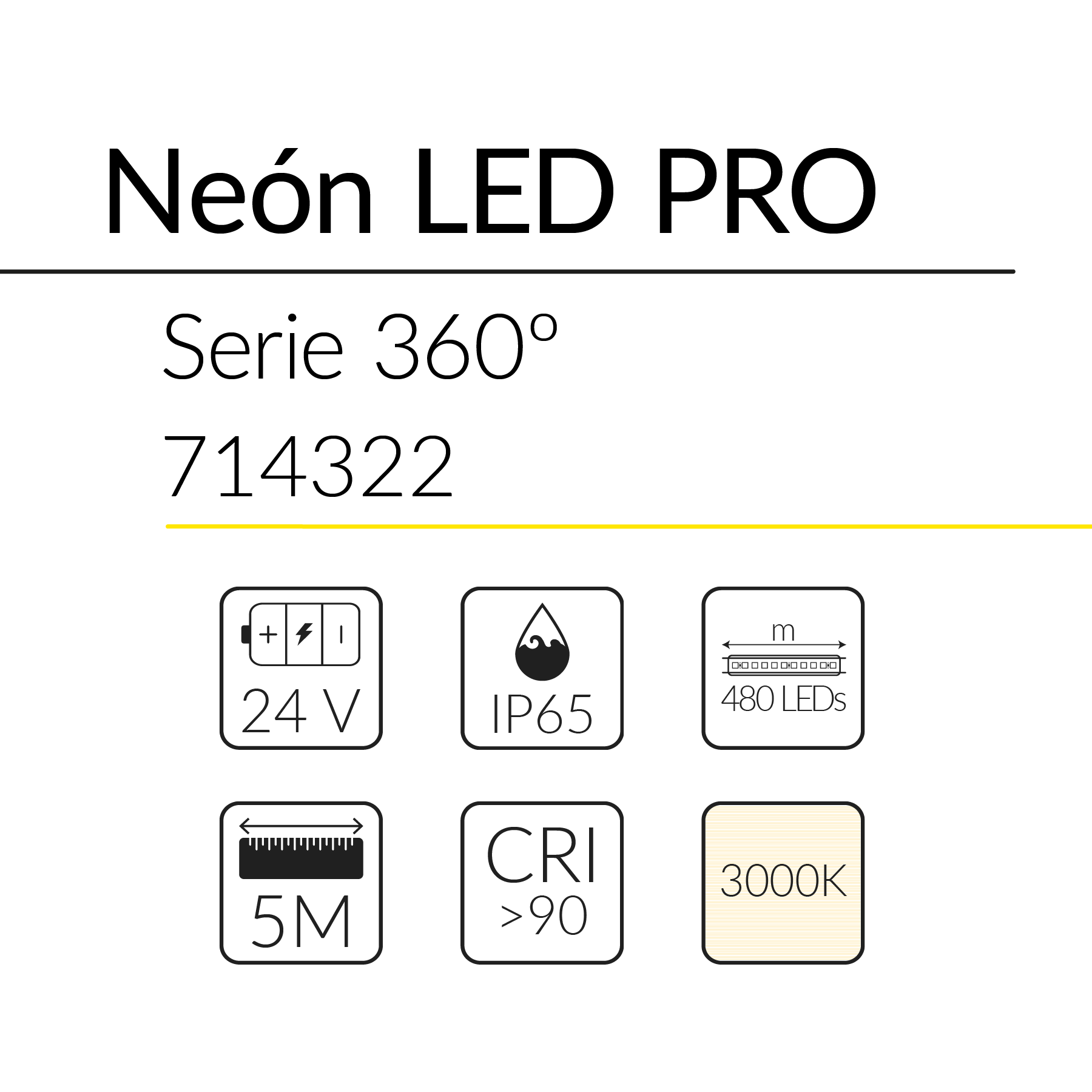 2.2 NEON LED PRO 360D 12W 24V 3000K IP65 BLUELed 714322 efecto hover 1 Solmad