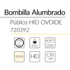 3.2 BLUELed BOMBILLA HID OVOIDE 36W 3000K E27 IP65 5500 Lm 720392 efecto hover