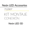 3.2 CABLE NEON LED 3D 30 CM+TAPAS FRONTAL Y FINAL BLUELed 712007 efecto hover