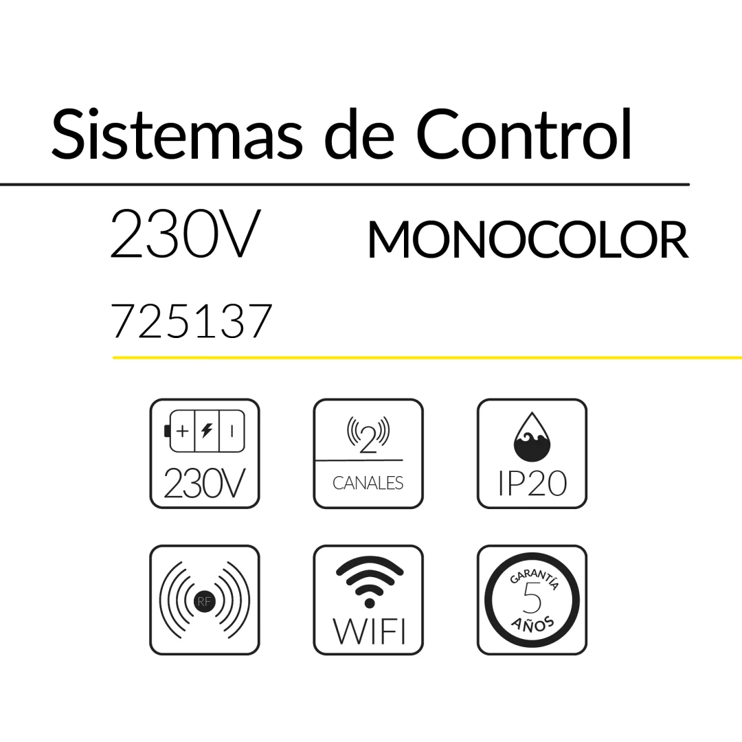3.2 KIT CONTROL TRIAC TIRA 230V RFWIFI BLUELed 725137 efecto hover