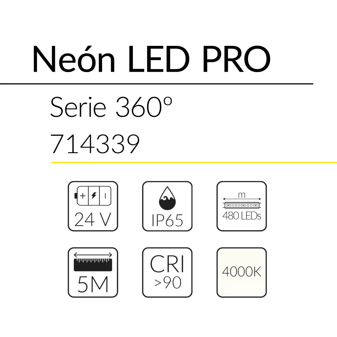 3.2 NEON LED PRO 360D 12W 24V 4000K IP65 BLUELed 714339 efecto hover 1 Solmad