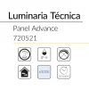 3.2 PANEL ADVANCE 60x60cms 34W 6500K BLUELed 720521 efecto hover Solmad