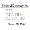 3.2 TAPA CON AGUJERO PARA NEON LED 230V 16x16mm BLUELed 714445 efecto hover