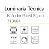 4.2 BA&Ntilde;ADOR DE PARED 22W 24V RGBW 2700K 12&ordm; IP65 500mm BLUELed 713684 efecto hover Solmad