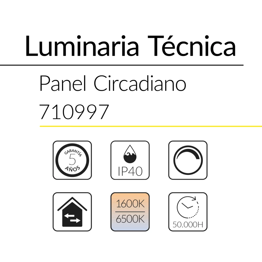 6.2 PANEL DALI ADVANCE 60x60cms 34W 6500K BLUELed 725281 efecto hover Solmad