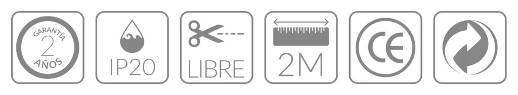 1 PERFIL ALUMINIO EMPOTRAR BLANCO 23X8MM BLUELed 4600B0 Iconos