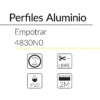 11.2 Perfil Aluminio Empotrar Guia Muelle Negro 25x20mm BLUELed 4830N0 efecto hover Solmad