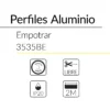 12.2 Perfil Aluminio Empotrar Blanco 35x35mm BLUELed 3535BE efecto hover Solmad