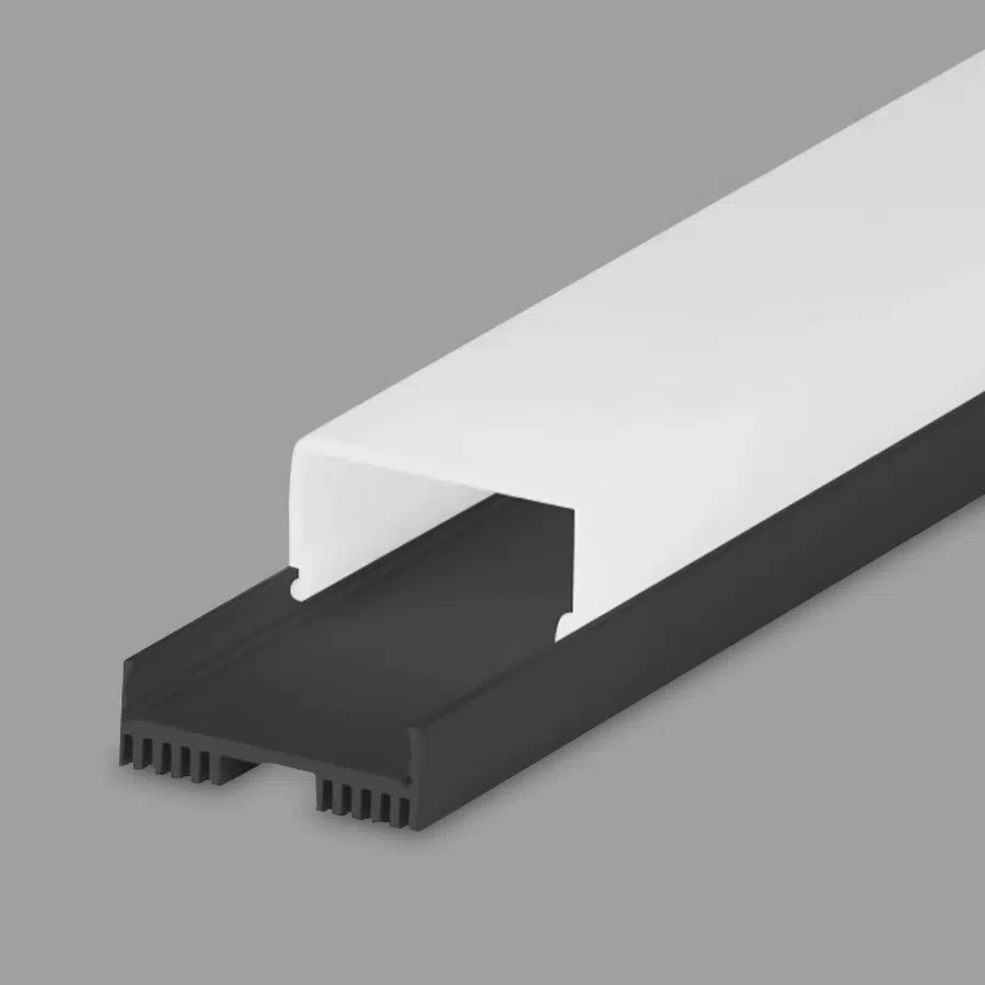 27.1 Perfil Aluminio Superficie Negro 29x22mm BLUELed 2922N0 producto 1 Solmad