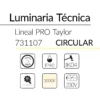 10.2 Taylor Circular 110W 3000K Negro 35x35mm &Oslash;1200mm BLUELed 731107 efecto hover Solmad