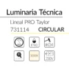 11.2 Taylor Circular 110W 3000K Blanco 35x35mm &Oslash;1200mm BLUELed 731114731114 efecto hover Solmad