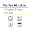 15.2 Perfil Aluminio Empotrar Trimless 24x14mm BLUELed 241400 efecto hover Solmad