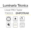 20.2Taylor Lineal Empotrar 48W 4000K Blanco 70x60mm 1690mm BLUELed 730315 efecto hover Solmad