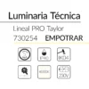 21.2 Taylor Lineal Empotrar 40W 4000K Negro 70x60mm 1410mm BLUELed 730254 efecto hover Solmad