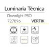 28.2 Downlight PRO Vertik 12W 36D 4000K Blanco BLUELed 727896 efecto hover Solmad