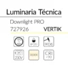 31.2 Downlight PRO Vertik 12W 36D 3000K Negro BLUELed 727926 efecto hover Solmad
