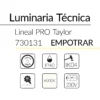 6.2 Taylor Lineal Empotrar 16W 4000K Negro 70x60mm 570mm BLUELed 730131 efecto hover Solmad