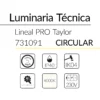 9.2 Taylor Circular 82W 4000K Blanco 35x35mm &Oslash;900mm BLUELed 731091 efecto hover Solmad