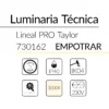 9.2 Taylor Lineal Empotrar 24W 3000K Negro 70x60mm 850mm BLUELed 730162 efecto hover Solmad